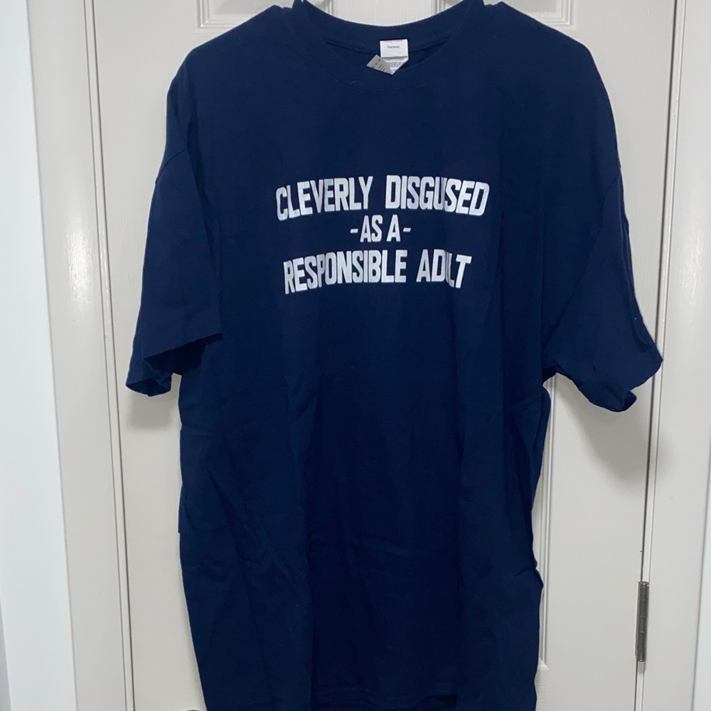 Navy Blue Graphic Pun T-Shirt